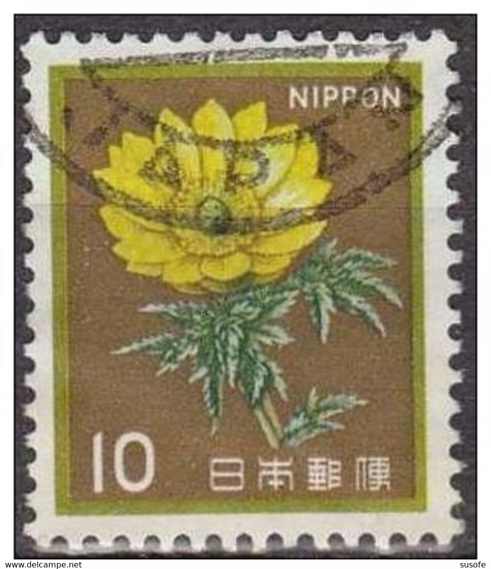 Japon 1982 Scott 1422 Sello º Flora Flor Adonis (Adonis Amurensis) Michel 1517A Yvert 1429 Nippon Japan Stamps Timbre - Oblitérés