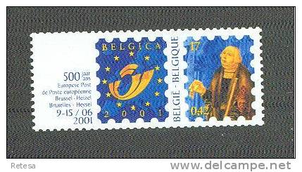 BELGIE  ROLZEGEL  BELGICA 2001  TURN & TASSIS + LOGO   2000 ** - Coil Stamps
