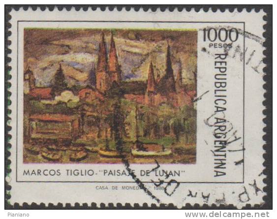 PIA - ARGENTINA - 1980 : Paesaggio Di Lujan Del Pittore Marcos Tiglio -  (Yv  1242) - Used Stamps