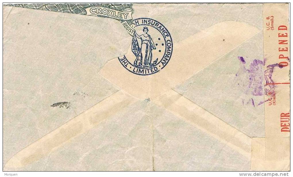 2216. Carta Aerea CAPETOWN (South Africa) 1944. CENSOR Mark - Storia Postale