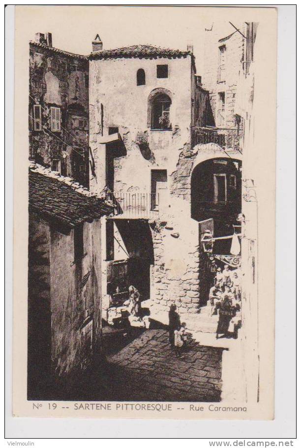 SARTENE CORSE 2A RUE CARAMANA  BELLE CARTE ANIMEE RARE !!! - Sartene