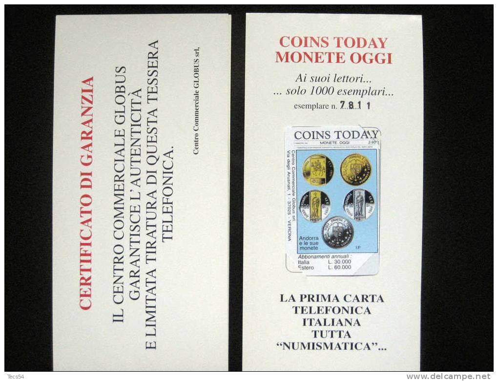 OCCASIONE FOLDER  C&C 3246F - COINS TODAY NUMERATO -  CON SCHEDA PERFETTO - Publiques Publicitaires