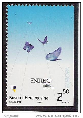 2003 Bosnien- Herzegowina   Mi. 301 ER ** MNH Booklet Stamp  Europa - 2003