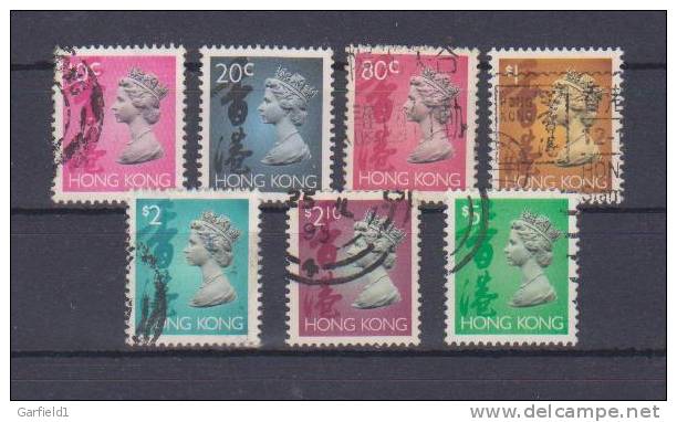 Hong Kong 1992 - Scott Nr.630, 630A, 634, 636, 646, 647, + 651B - Gestempelt / Used / (o) - Used Stamps