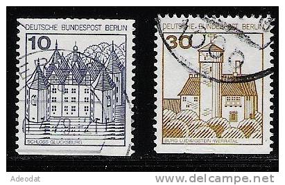 GERMANY  BERLIN 1977 MICHEL 532D, 534D CANCELLED VALUE 3.20 EUROS - Gebraucht