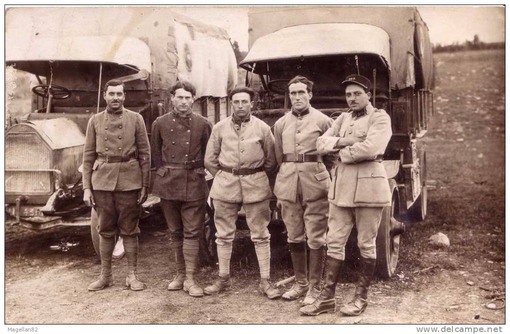 CPA PHOTO. VÉHICULE. CAMION MILITAIRE 363e Régiment D'infanterie - Matériel