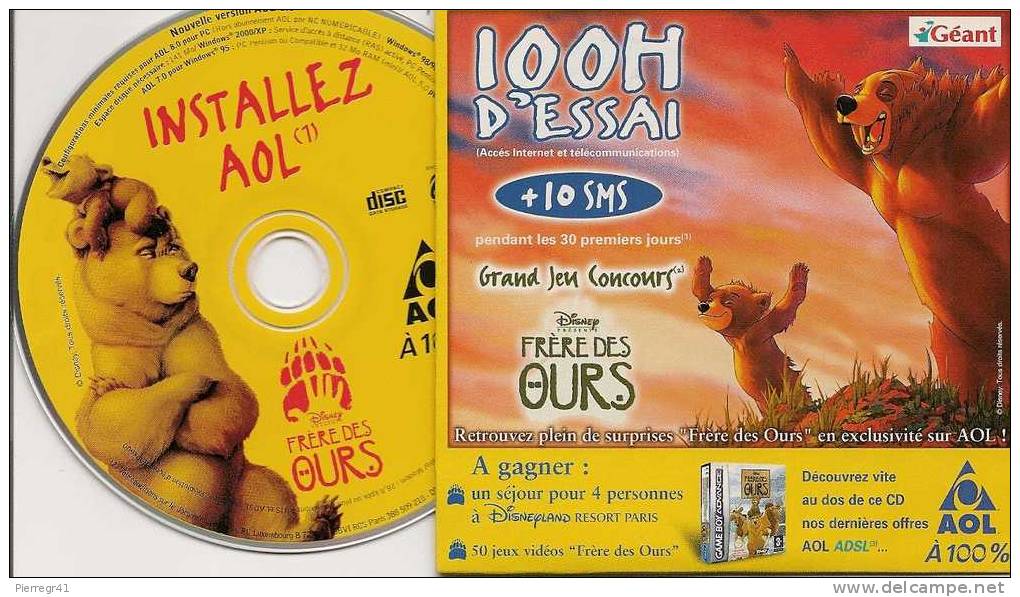 KIT CONNECTION-2003-AOL-THEME DISNEY-FILM FRERES DES OURS-TBE-RARE - Connection Kits