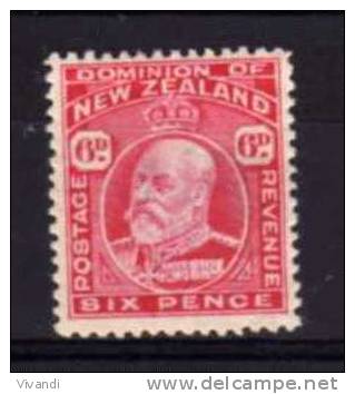 New Zealand - 1910 - 6d Definitive (Perf 14 X 14½) - MH - Ongebruikt