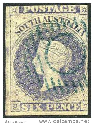 South Australia #8 Used 6p Victoria From 1857 - Usados