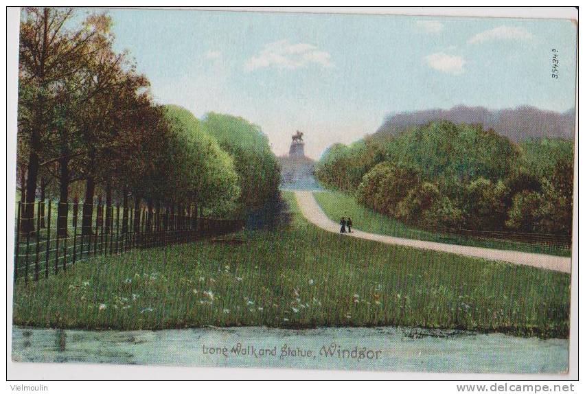 ANGLETERRE WINDSOR LONG WALK AND STATUE BELLE CARTE - Windsor