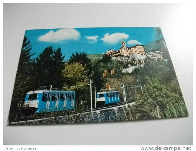 Funicolare Cabine All'incrocio Santuario Della Madonna Del Sasso Locarno Svizzera - Funicular Railway