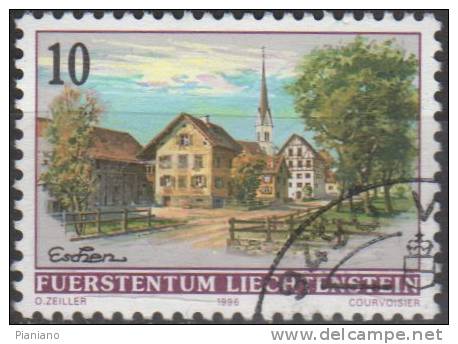 PIA - LIE - 1996 - Vedute Di Villaggi - Eschen  - (Yv 1068) - Gebraucht