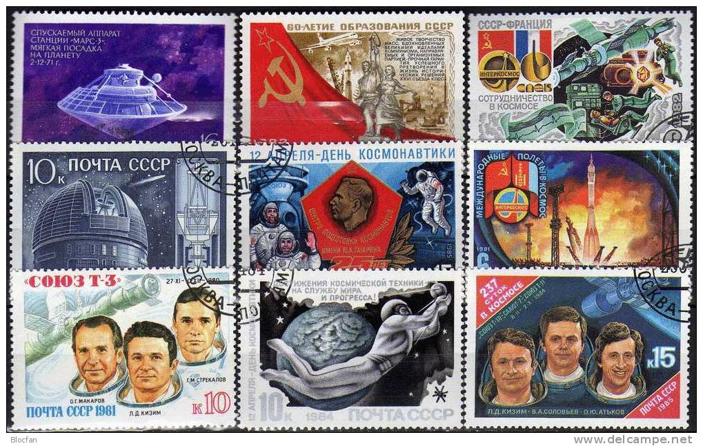 Raketenfahrt 1972 Tag Der Kosmonautik Sowjetunion 3998 O 3€ Raumschiff Salut Training Mars Space Set From USSR CCCP SU - Europe