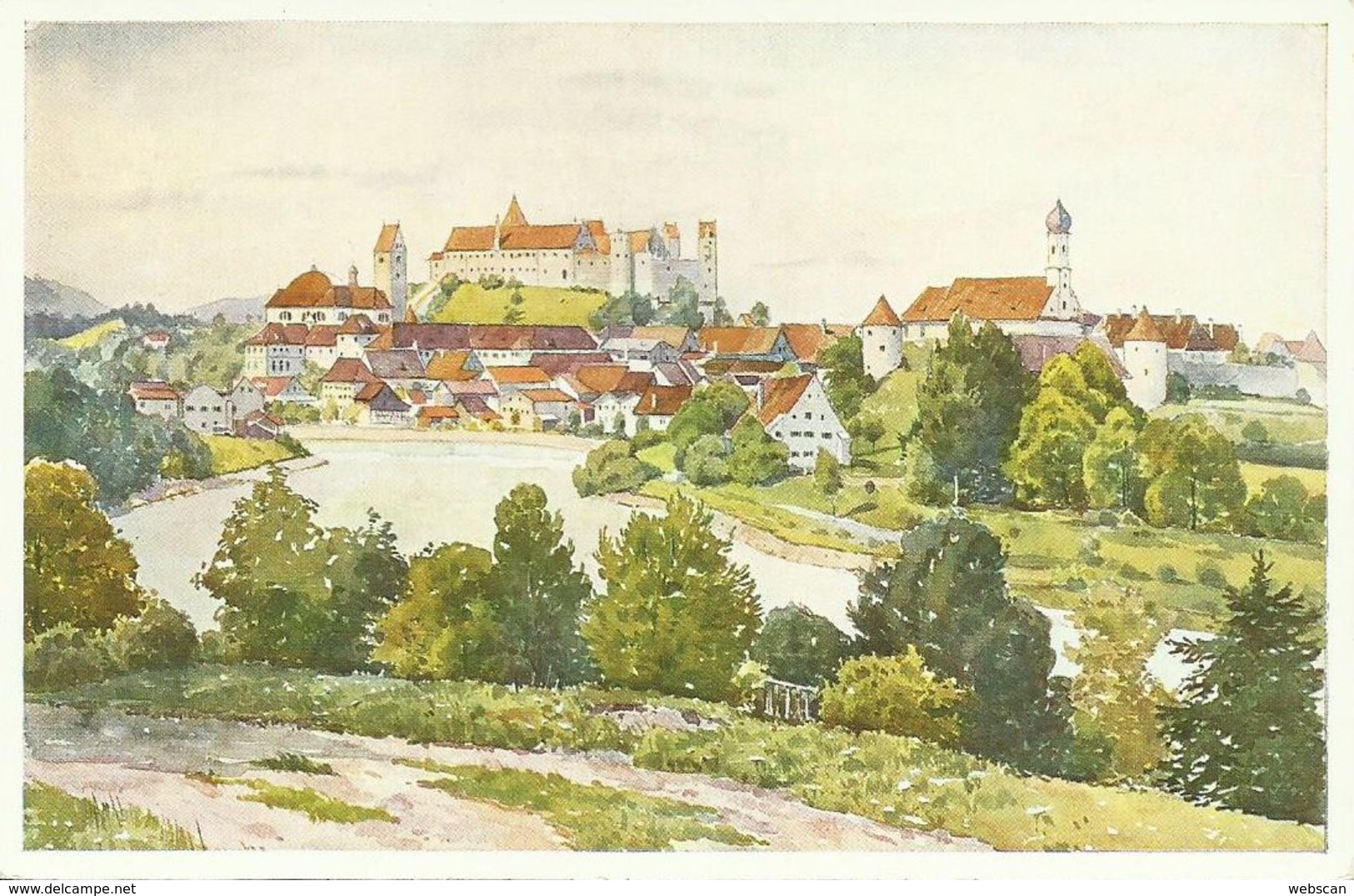 AK Füssen Am Lech Künstler Aquarell Color ~1920 #24 - Fuessen