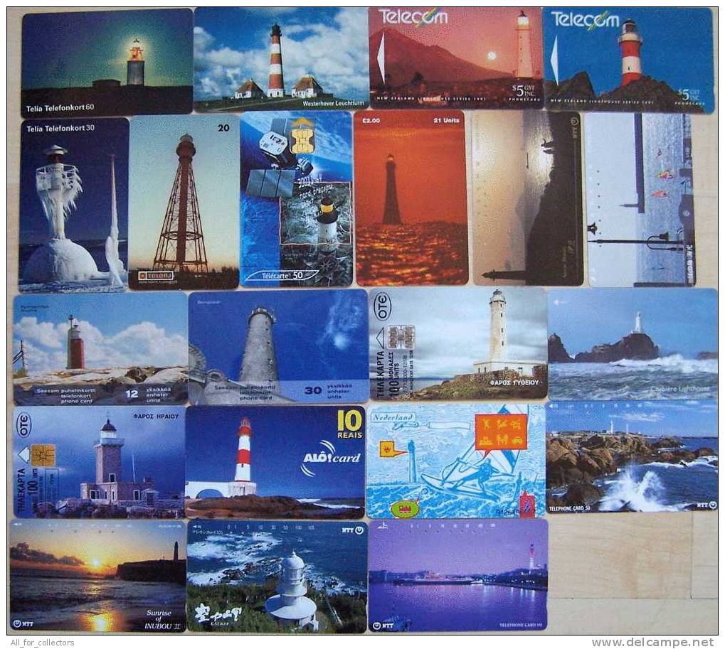 24 Different Cards Cartes Karten With LIGHTHOUSES  Phares Fari Leuchtturme Faros Pfare Lighthouse - Leuchttürme