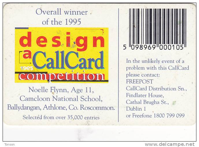 Ireland, 1125, 10 Units, Design A Callcard '95, 2 Scans. - Irland