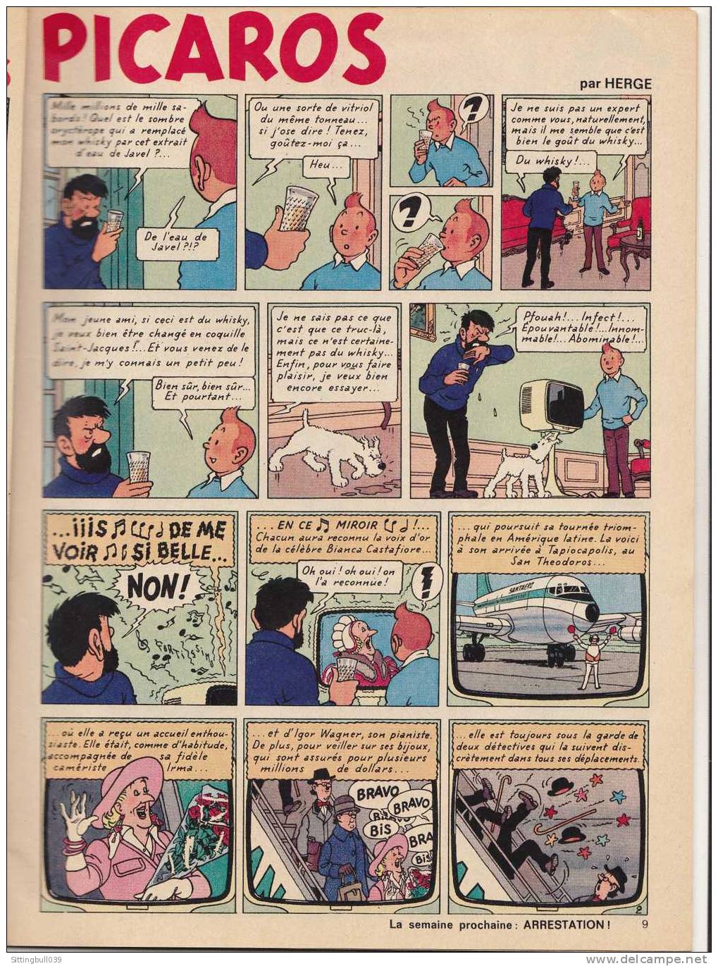 TINTIN Nouveau. Nouvelle Série. N°1 - N° 141 du 16 sept. 1975. Tintin, Haddock, Castafiore, etc, en 1ère de couverture.