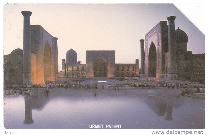 Uzbekistan, UZBMU1, Mosque, 3 Gates, 2 Scans. - Uzbekistán