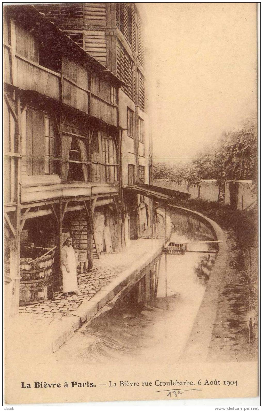 La Bièvre  Rue Croulebarbe 6 Août 1904 TBE - Arrondissement: 13