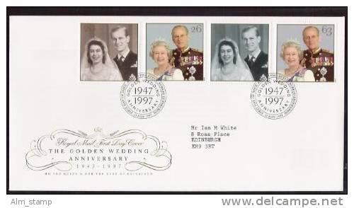 1997 Grossbritannien    Mi. 1719-22  FDC - 1991-2000 Em. Décimales