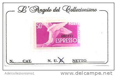 49174)valore Da 50£ Serie Espresso Spr. Amg Ftt - N°7 - Linguellati - Marcophilia
