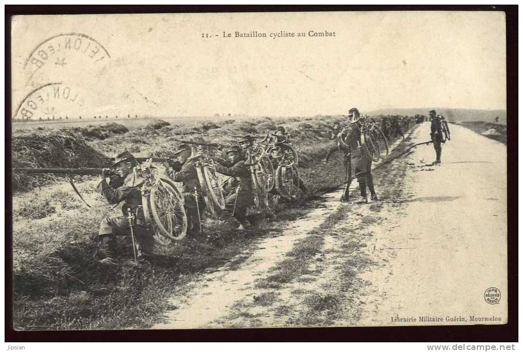 Cpa Du 51 Le Bataillon Cycliste Au Combat  ABE16 Librairie Militaire  Guérin Mourmelon - Mourmelon Le Grand