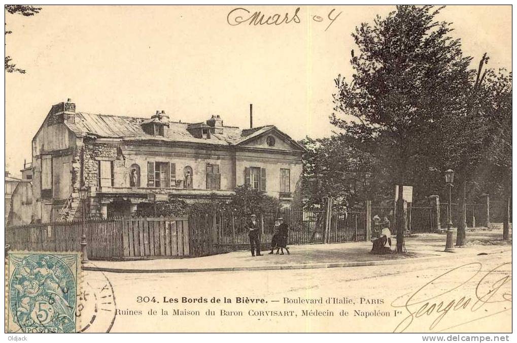 Les Bords De La Bièvre Boulevard D'Italie Ruines De La Maison Du Baron Corvisart TBE - Arrondissement: 13