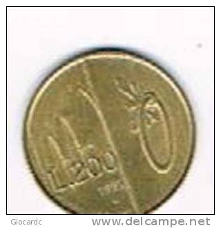 SAN MARINO LIRE 200 LIBERTAS 1993 (le Porte Di San Marino)  - CIRCOLATA - Saint-Marin