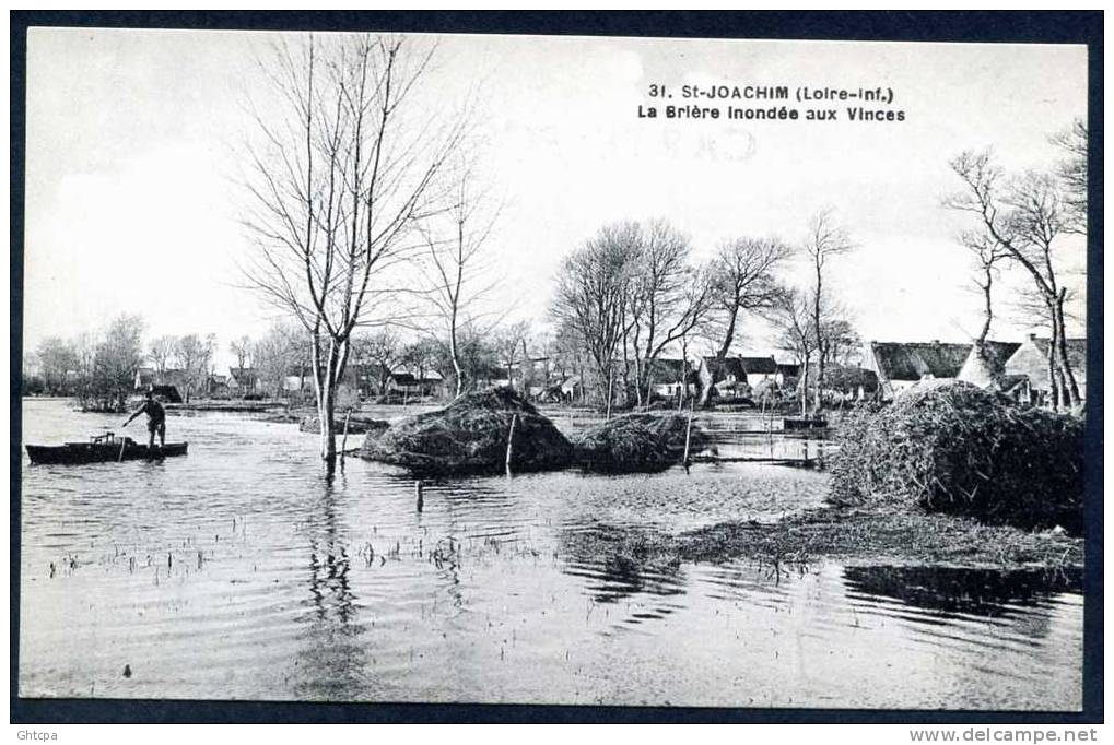 CPA.  St.-JOACHIM. La Brière Inondée Aux Vinces. / Ed. Chapeau Nantes. - Saint-Joachim