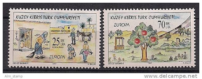 1997  Türk.- Zypern    Mi. 449-50** MNH Europa: Sagen Und Legenden - 1997