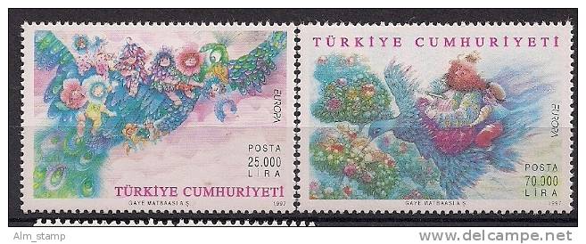 1997  Türkei Mi. 3109-10 **MNH Europa: Sagen Und Legenden - 1997