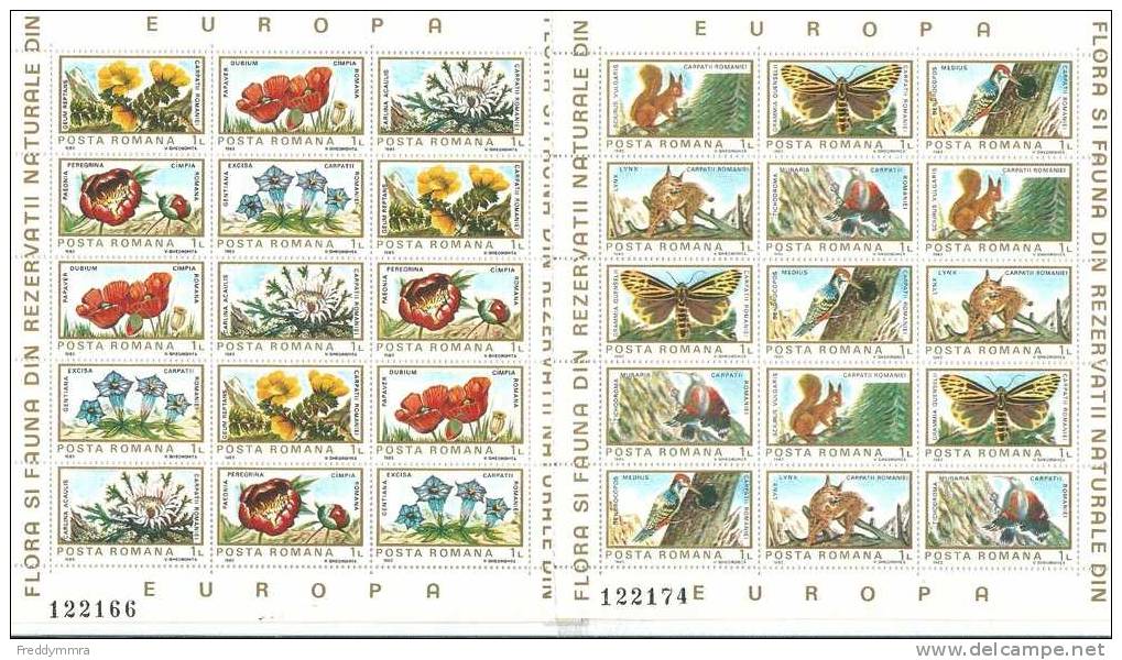 Roumanie: 3465/ 3474 ** En 2 Feuillets - Unused Stamps