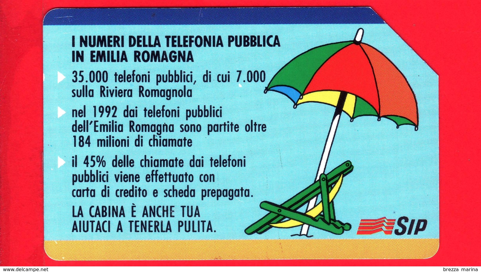 ITALIA - Usata - Scheda Telefonica - SIP - OMAGGIO - N. 130 - Emilia Romagna 1 - Private-Omaggi