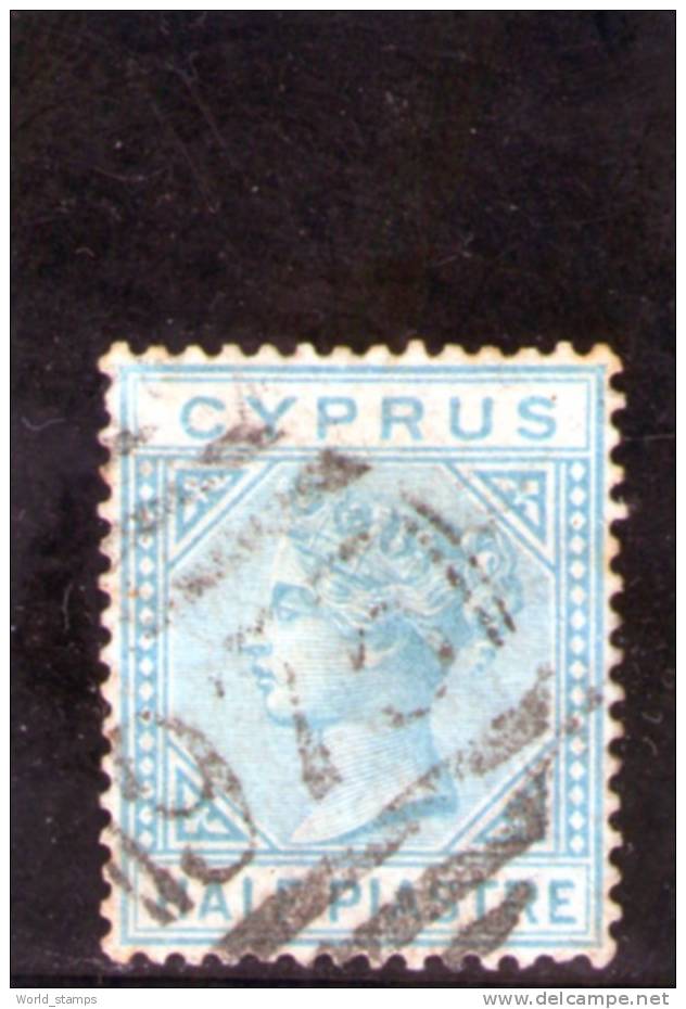 CYPRUS 1881 USED WMK CROWN CC - Chipre (...-1960)