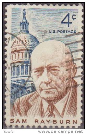 USA 1962 Scott 1202 Sello º Personajes Sam Rayburn Y Capitolio Estados Unidos United States Stamps Timbre États Unis - Usados