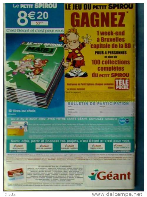 Livret Supermarché Géant Pub Vive La Rentrée Le Petit Spirou 2002 - Advertisement