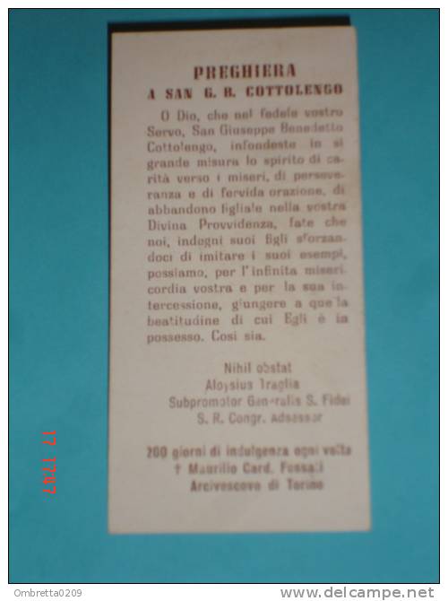 O.P.C.1 - Mignon - S.Giuseppe Benedetto COTTOLENGO - Fondatore Piccola Casa Divina Provvidenza,Torino- Cm.8,2 X 4 - Images Religieuses