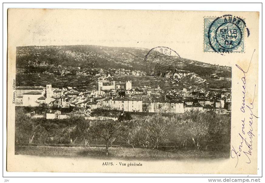 83 - AUPS. Vue Générale. - Aups