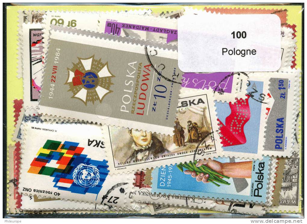100 Timbres Thème Pologne - Collections