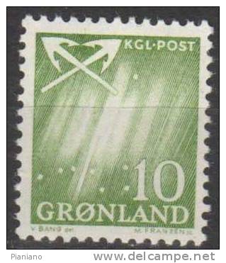 PIA - GROENLANDIA - 1963-68 : Serie Corrente : Aurora Boreale - (Yv 38) - Nuovi