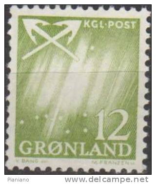 PIA - GROENLANDIA - 1963-68 : Serie Corrente : Aurora Boreale - (Yv 39) - Nuovi