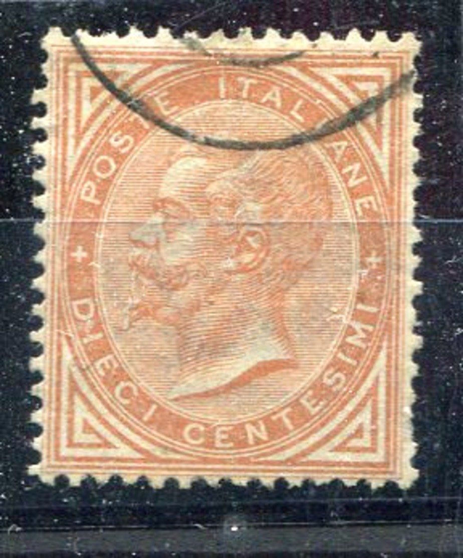 Italien    Kopf  König  Viktor  Emanuels  II. 1863  Mi. 17   O/used     Siehe Bild - Poststempel