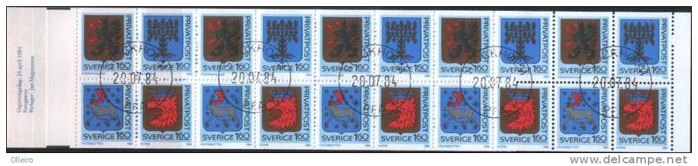 Svezia Sweden Schweden Suede 1984 Booklet Discount Stamps Coat Of Arms  IV Issue Carnet Used VFU - Used Stamps