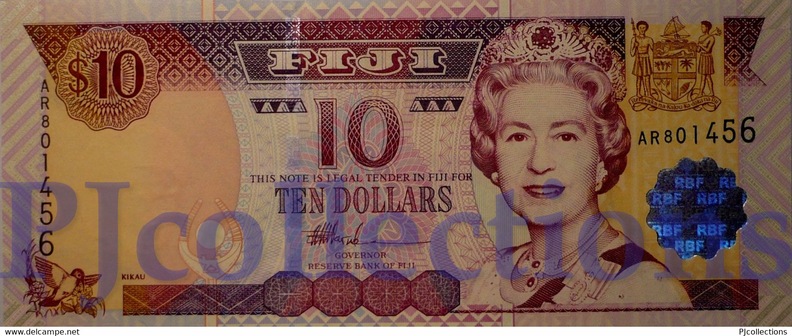 FIJI 10 DOLLARS 2002 PICK 106a UNC - Figi