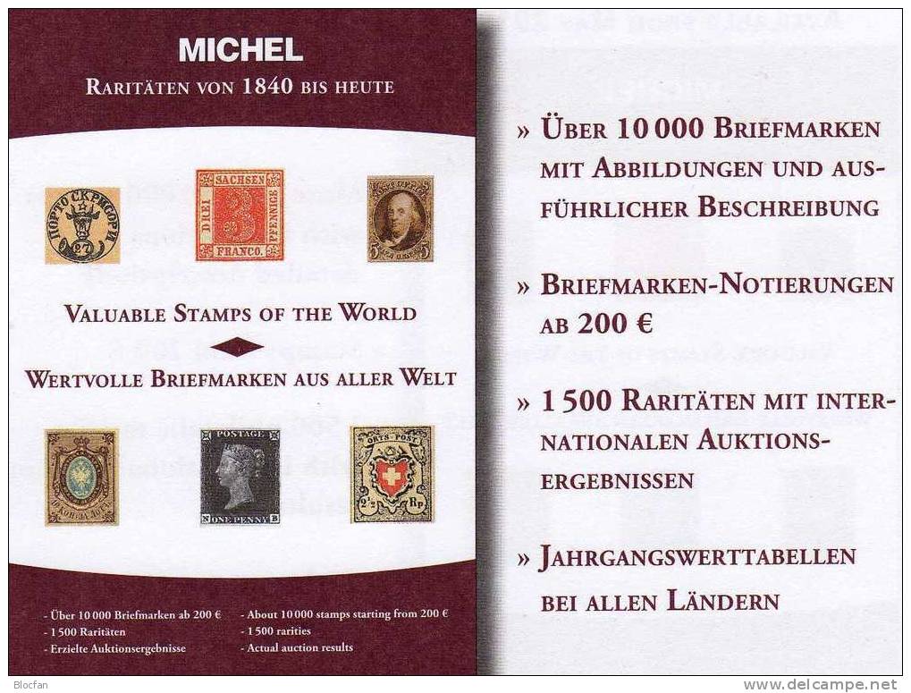 MICHEL Raritäten Katalog Old Stamps 2010 Neu 50€ Wertvolle Briefmarken Der Welt In Catalogue Of The World Too In English - Sonstige & Ohne Zuordnung