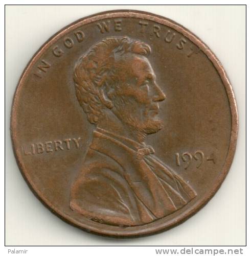 USA 1 Cent 1994  KM #201b - 1959-…: Lincoln, Memorial Reverse