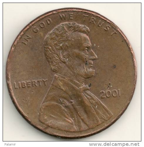 USA 1 Cent 2001  KM #201b - 1959-…: Lincoln, Memorial Reverse