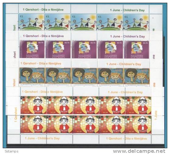 2007KOS   KOSOVO UMNIK JUGOSLAVIJA JUGOSLAWIEN  CHILDREN 4 Mini Sheets  NEVER HINGED - Kosovo