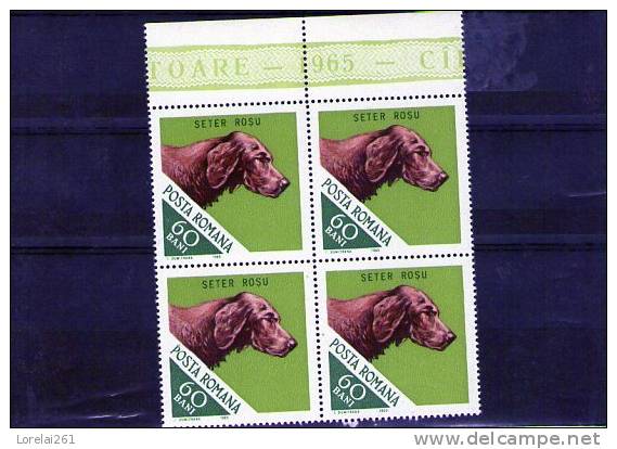 1965 CHIEN DE CHASSE  YV= 2189  MNH  BLOC X 4 - Unused Stamps