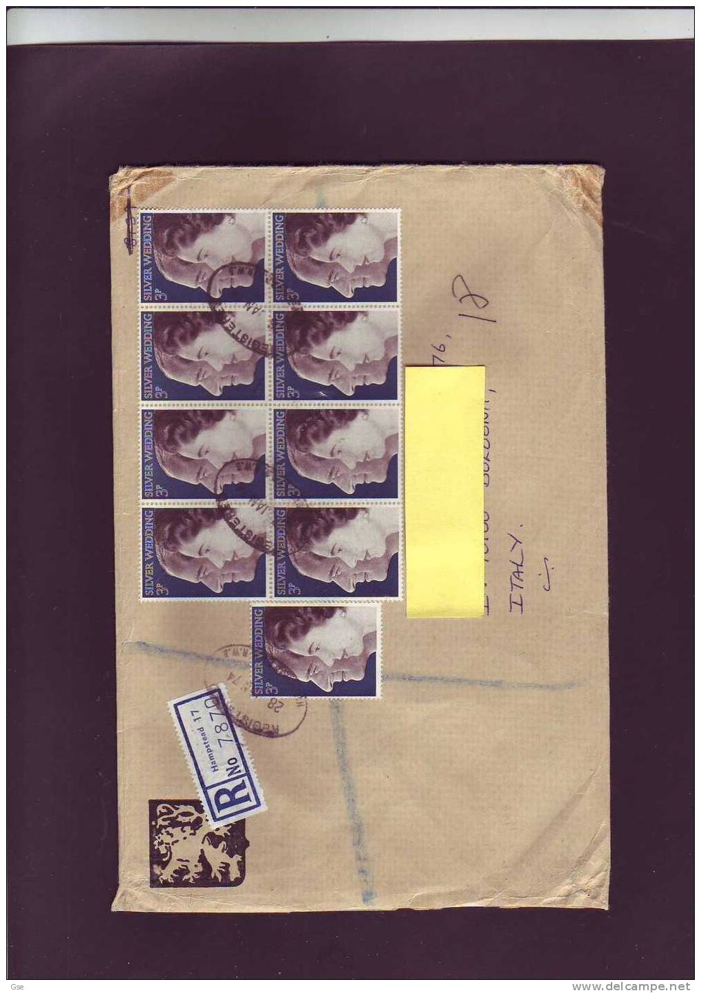 GRAN BRETAGNA 1974 - Raccomandata - Gibbons 916 (x 25) - Lettres & Documents
